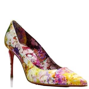 Christian Louboutin Women's Multi Colour Pump 1240927. Kate 85.  Blooming print!